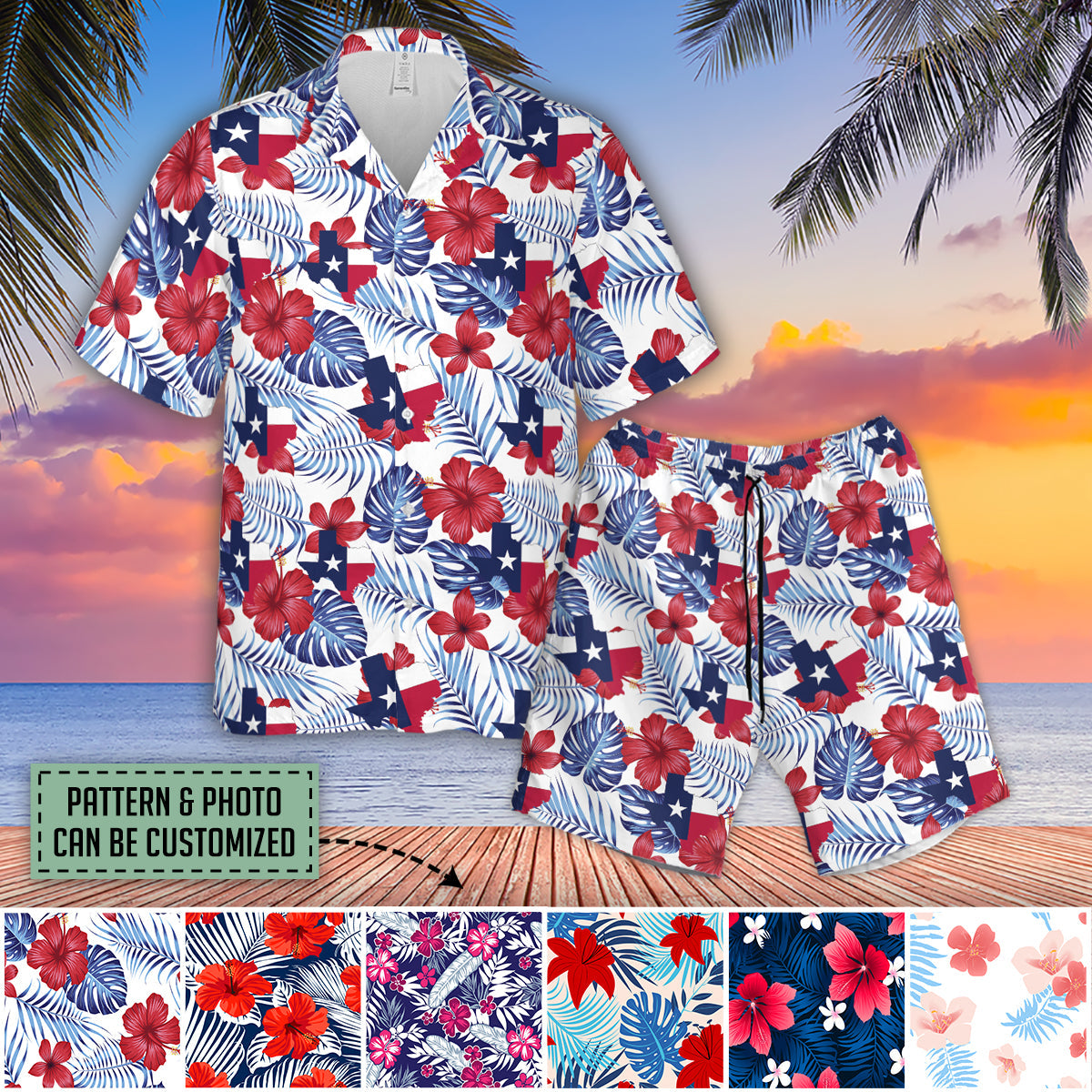 Petthouse | Custom Photo Hawaiian Shirt, Texas Hawaiian Shirt, Tropical Aloha Short Sleeve Button Down, Texas Shirt