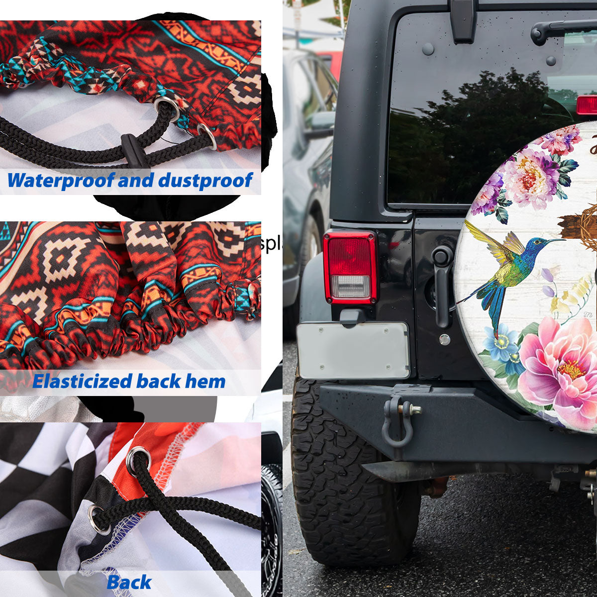 Petthouse | Jesus Hummingbird Camper Tire Cover Faith Hope Love Christian Floral Tire Storage Bag God