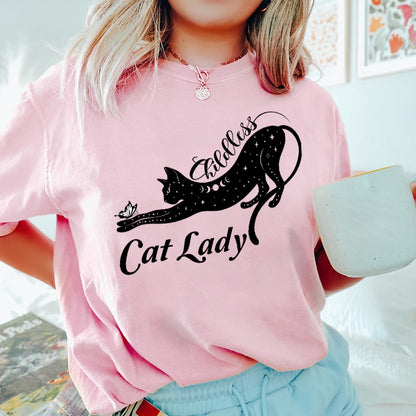 Petthouse | Childless Cat Lady Shirt For Woman, Cat Lady 2024 Shirt, Childless Cat Ladies, Black Cat