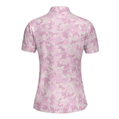 Petthouse | Customized Pink Camouflage Pattern Women's Polo Shirts Golfing Team Gift Golfer Sports