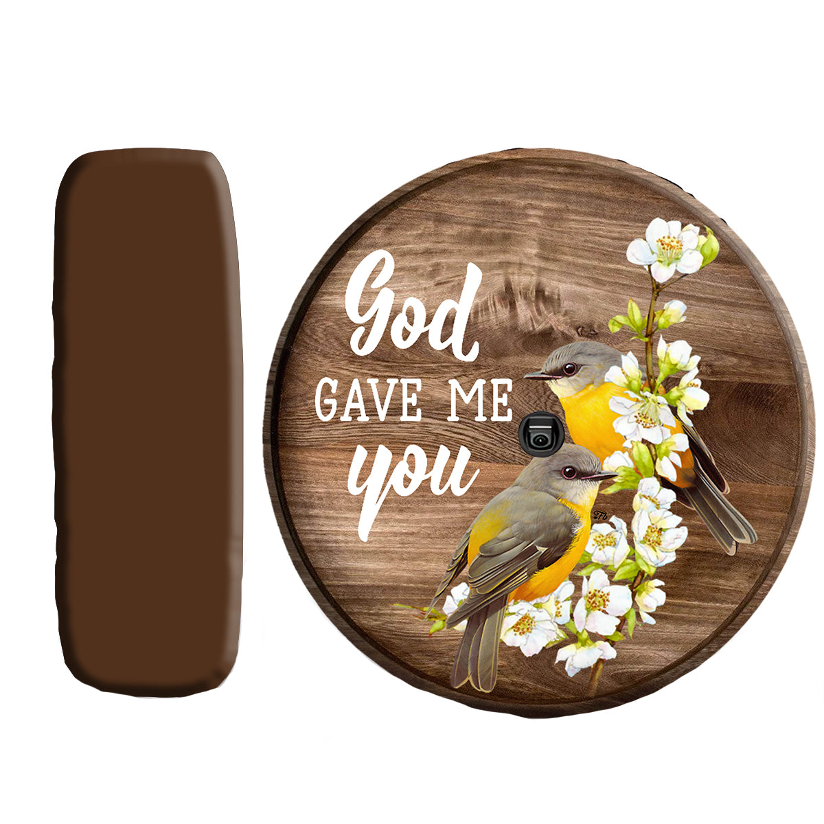 Petthouse | God Gave Me You Spare Tire Cover Nashville Warbler Flower Tire Protector New Car Gift Spare