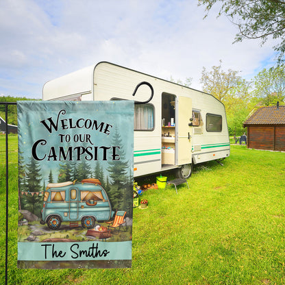 Petthouse | Personalized Camping Flag, Custom Garden Flag, Camping Flag, Camper Flag, Campsite Flag, Happy Campers Flag