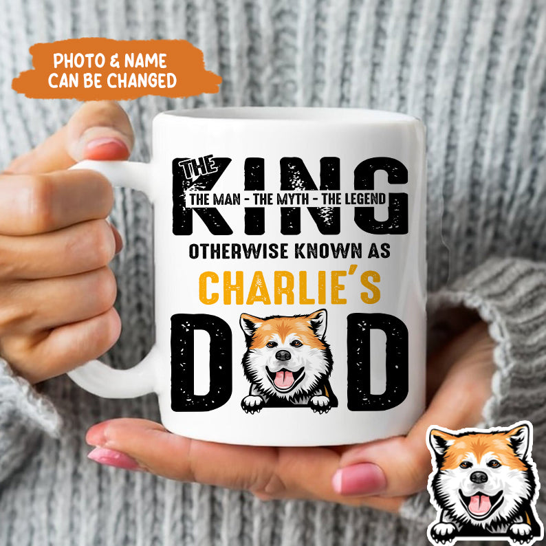 Petthouse | Dog Father's The King Dad - Personalized Custom Dog Father's Day Gift Unisex Shirt