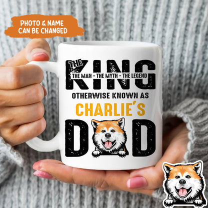 Petthouse | Dog Father's The King Dad - Personalized Custom Dog Father's Day Gift Unisex Shirt