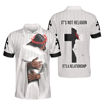 Petthouse | Jesus Christian Hug Polo Shirt Christian Relationship Sport Shirts Gift For Family Religious Gift