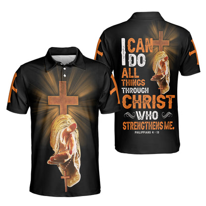 Petthouse | Jesus Christian Cross Polo Shirt Jesus Heaven Religion Faith Believe Sport Shirt Religious Gift