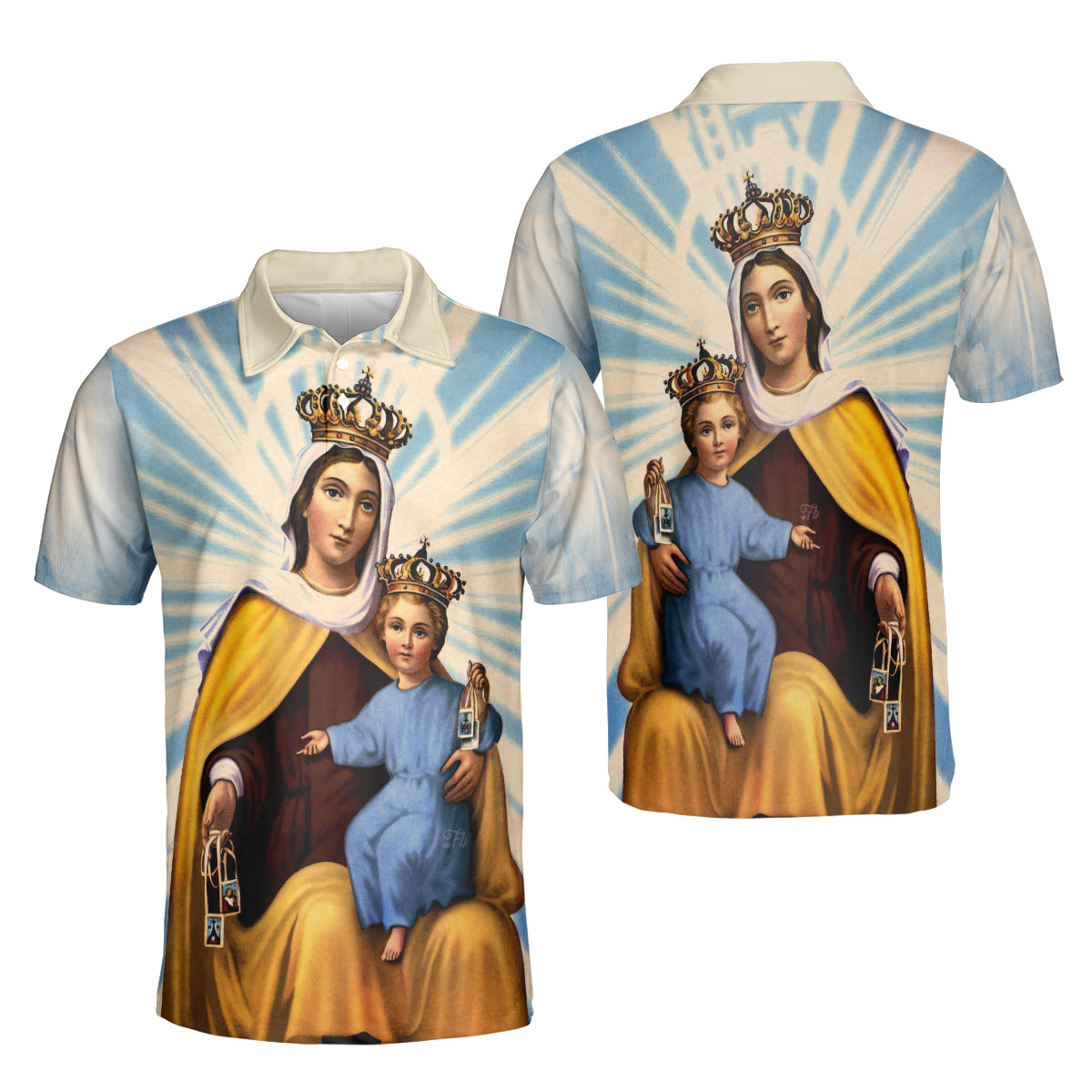 Petthouse | Our Lady Of Mount Polo Shirt Maria Mother Sport Shirt Religious Gift Mother's Day Gift Idea