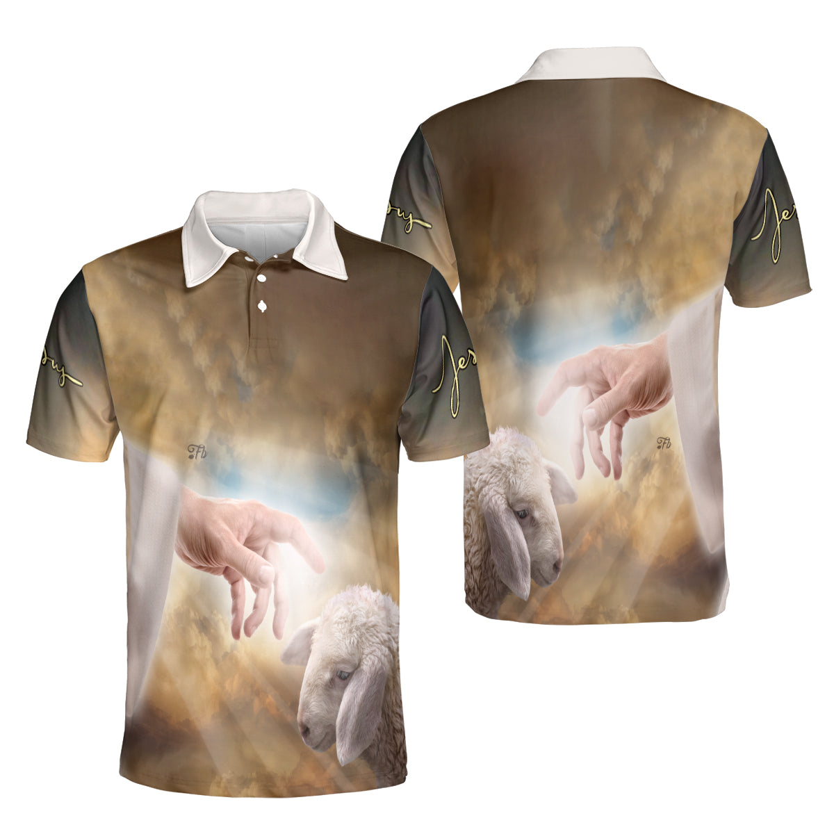 Petthouse | Jesus Christian Lamb Of God Polo Shirt God Christian Heaven Religion Sport Shirt Religious Gift