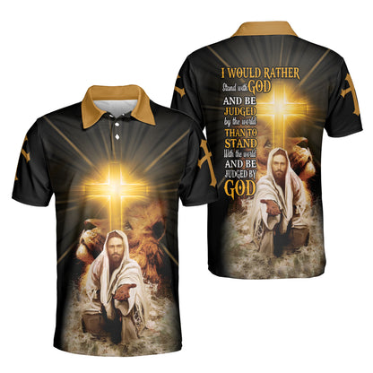 Petthouse | Jesus Christian Lion Polo Shirt Judged By God Sport Shirt God Christ Lovers Gift Religious Gift