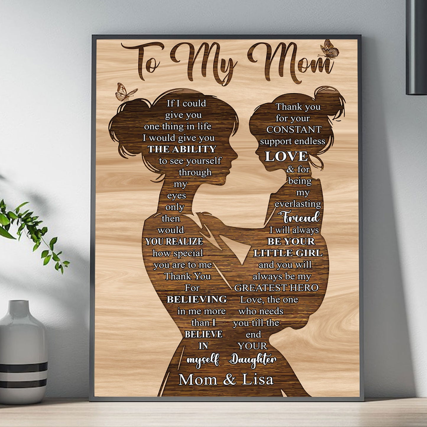 Petthouse | Personalized To My Mom Poster Canvas, Gift For Mom From Daughter, If I Could Give You One Thing In Life