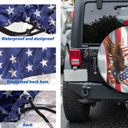 Petthouse | Eagle American Pride Spare Tire Cover Happy 4th Of July Independence Day Truck Decoration