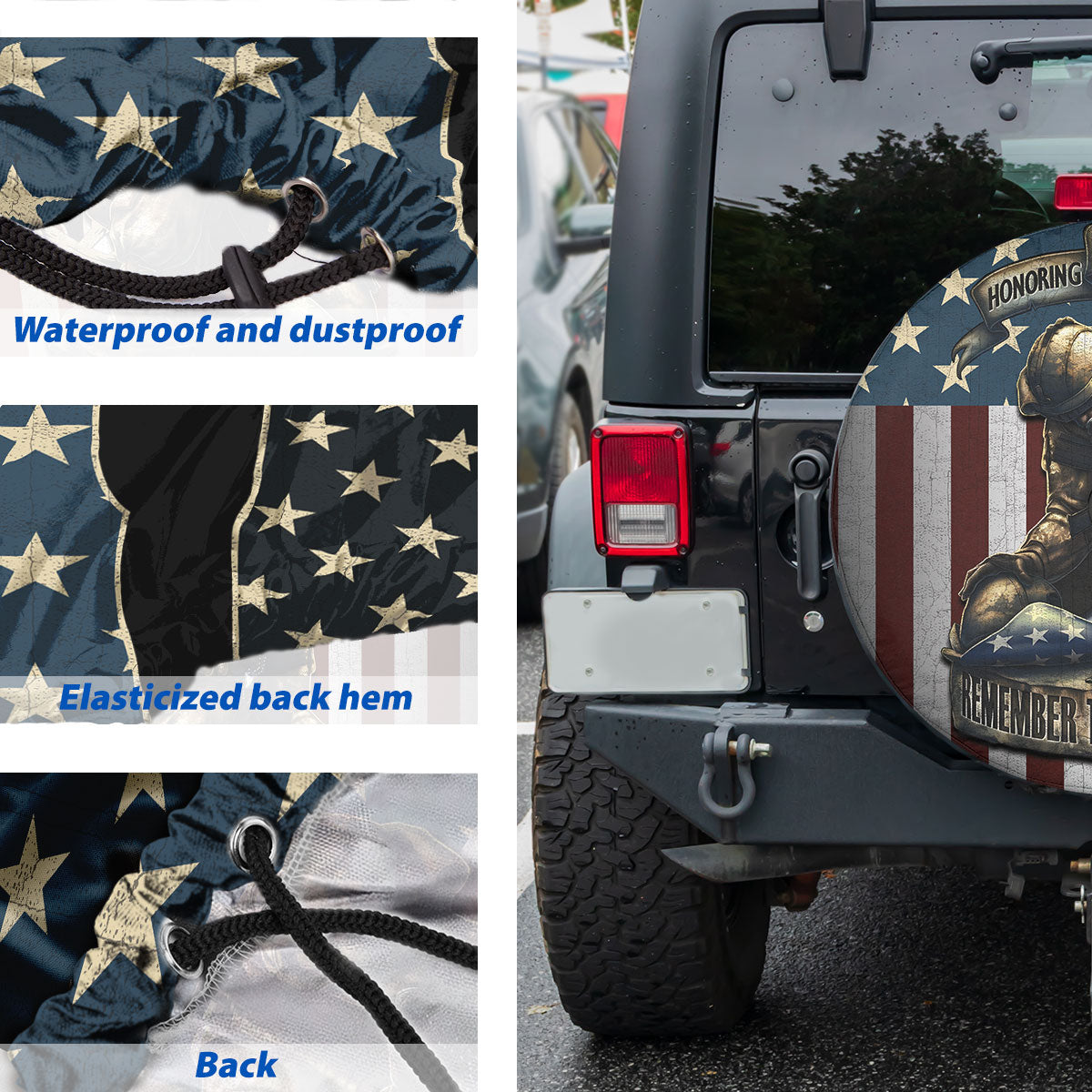 Petthouse | American Veteran Remember Their Sacrifice Spare Tire Cover Memorial Day Decor Truck Decor