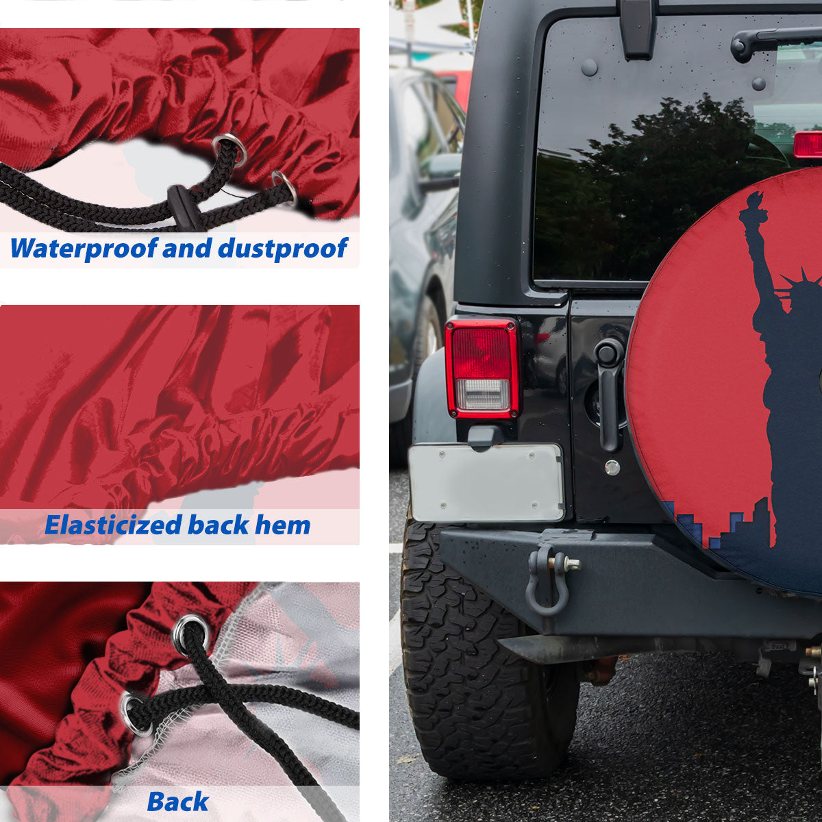 Petthouse | Statue Of Liberty American Spare Tire Cover Happy 4th Of July Independence Day Car Accessory