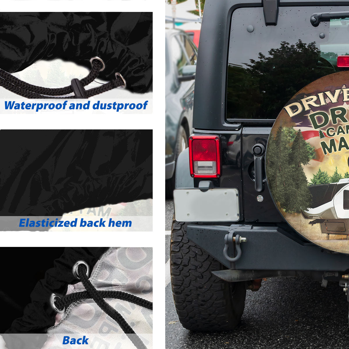 Petthouse | Camping Drive Slow Drunk Campers Matter Spare Tire Cover Camp Trip Truck Decoration Friends Gift