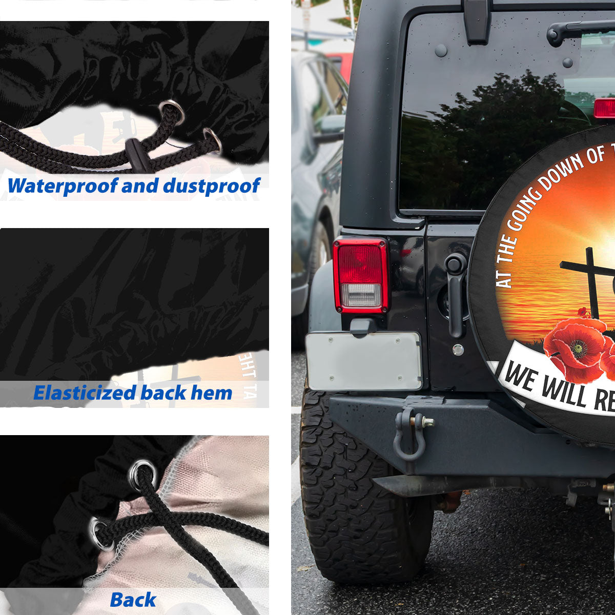 Petthouse | Veteran Remembrance Memorial Day Spare Tire Cover Soldier Truck Decoration Grandpa Daddy Gift