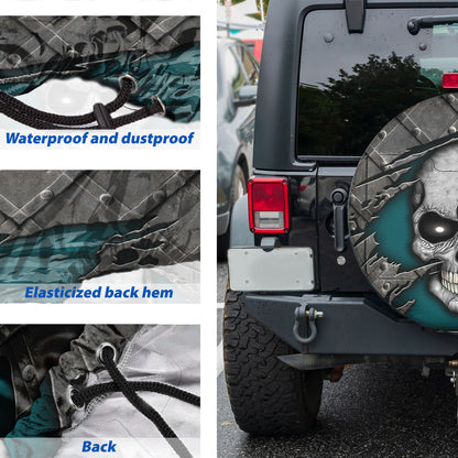 Petthouse | Skull Spare Tire Cover Halloween Skeleton Bone Wheel Tire Cover Gifts For Boyfriends