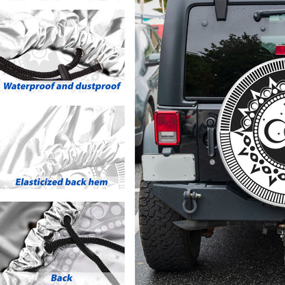 Petthouse | Yin Yang Duality Sun Moon Spare Tire Cover Spare Wheel Cover Car Accessory Truck Decoration