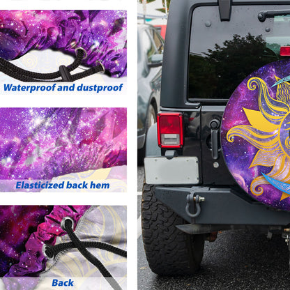 Petthouse | Sun And Moon Galaxy Space Spare Tire Cover Truck Decor Gift For Family And Friends