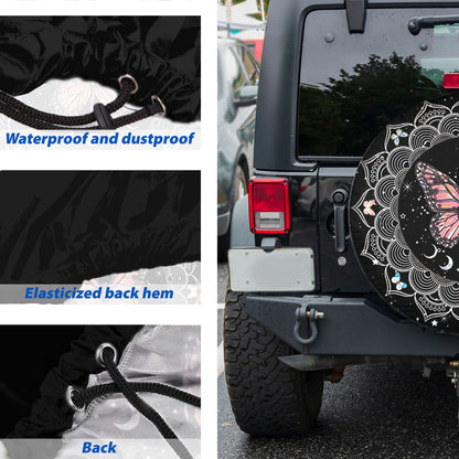 Petthouse | Butterfly Moon Mandala Style Spare Tire Cover Butterfly Truck Decoration Car Decor