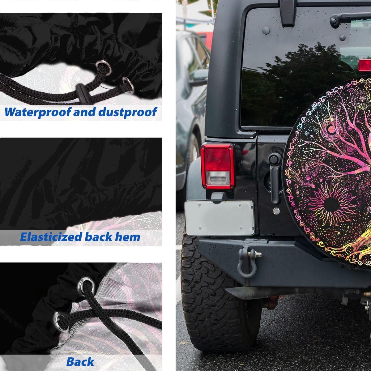 Petthouse | Kanuyee Tree Of Life Sun Moon Galaxy Spare Tire Cover Truck Decoration Gift For Family