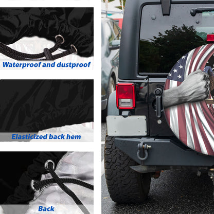 Petthouse | American Christian Cross Eagle Spare Tire Cover Independence Day Freedom Day Decoration