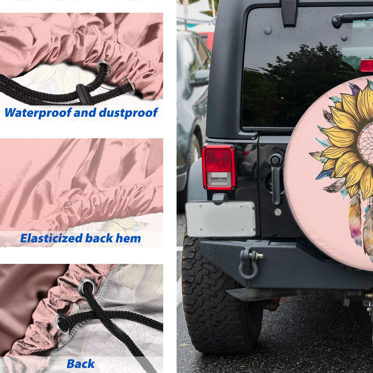 Petthouse | Sunflower Dreamcatcher Spare Tire Cover Sunflower Floral Truck Decoration Gift For Family