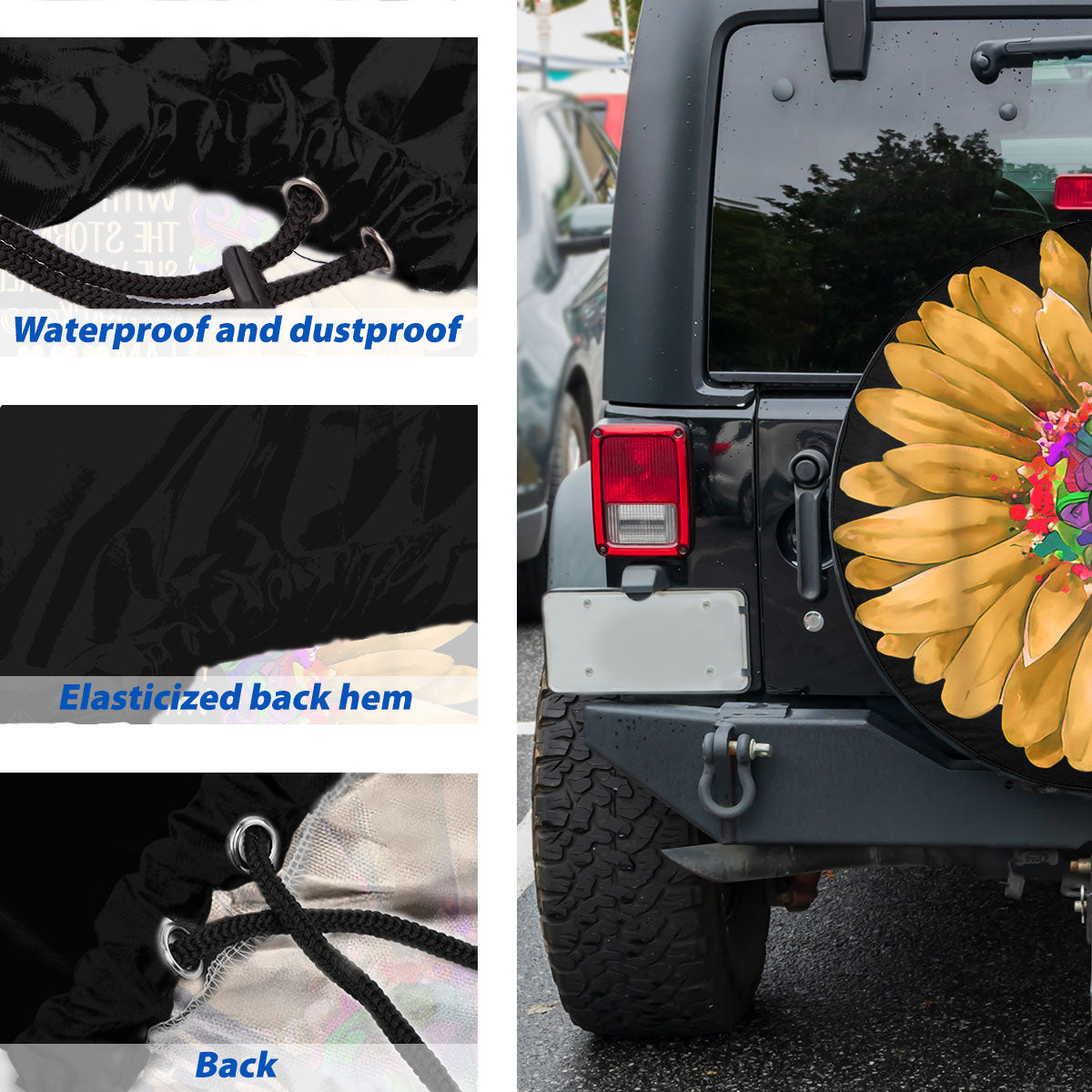 Petthouse | I Am The Storm Sunflower Spare Tire Cover Truck Decoration Parents Gift