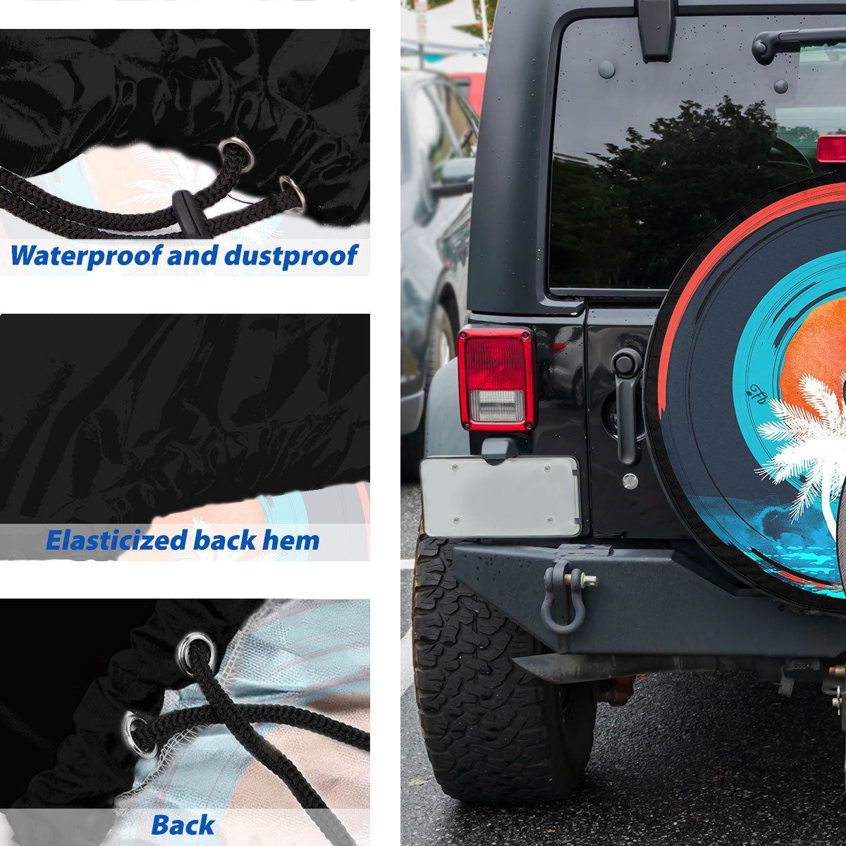 Petthouse | Surfing Summer Beach Spare Tire Cover Beach Landscape Truck Decoration Surfers Gift