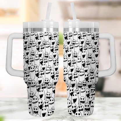 Petthouse | Ghost Scream 40oz Tumbler, Cute Ghost Tumbler, Spooky Season, Halloween Gift, Spooky Ghost