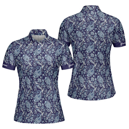 Petthouse | Customized Paisley Pattern Women's Polo Shirts Golfer Gift Birthday Gift For Mom Sport