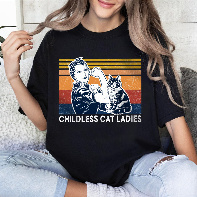 Petthouse | Childless Cat Ladies Shirt, Childless Cat Lady 2024 Shirt, Childless Cat Lady Tee, Blue 2024