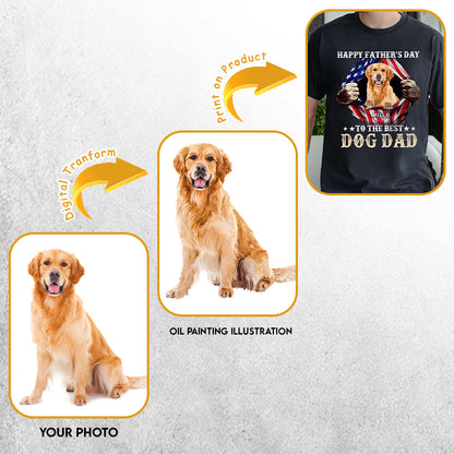 Petthouse | Personalized Happy Father's Day To The Best Dog Dad Independence Day Shirt, Gift Dad