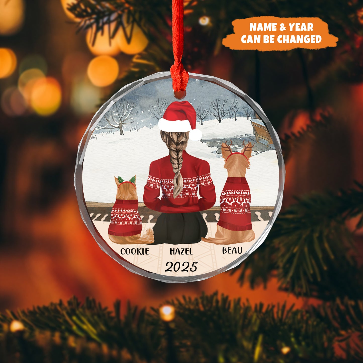 Petthouse | Personalized Family Ornament And Pets, 2024 Family Christmas Ornament, Family With Pets