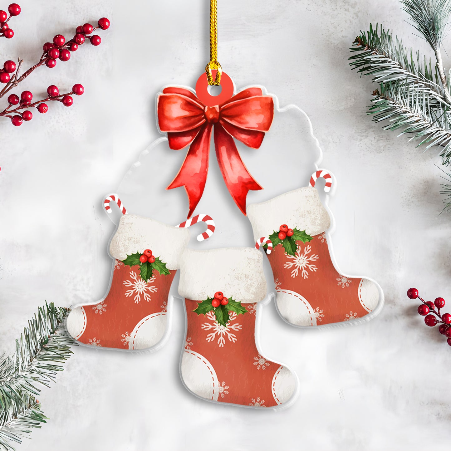 Petthouse | Personalized Dog Christmas Ornament, Cute Dog Stockings Xmas Ornament, Dog Breed Ornament