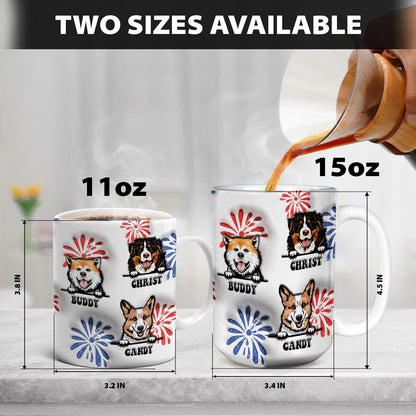 Petthouse | Custom You Look Like The 4th Of July 3d Inflated Effect Printed Mug, Dog Independence