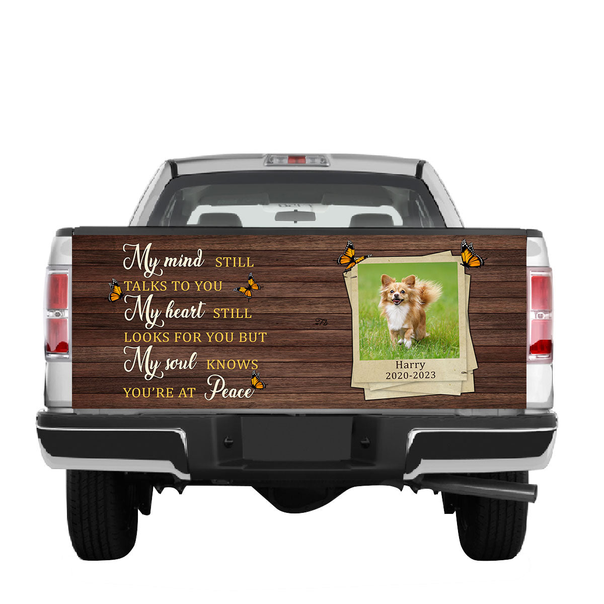 Petthouse | Chihuahua Dog Tailgate Wraps For Trucks Custom Tailgate Mural My Mind Still Talks To You