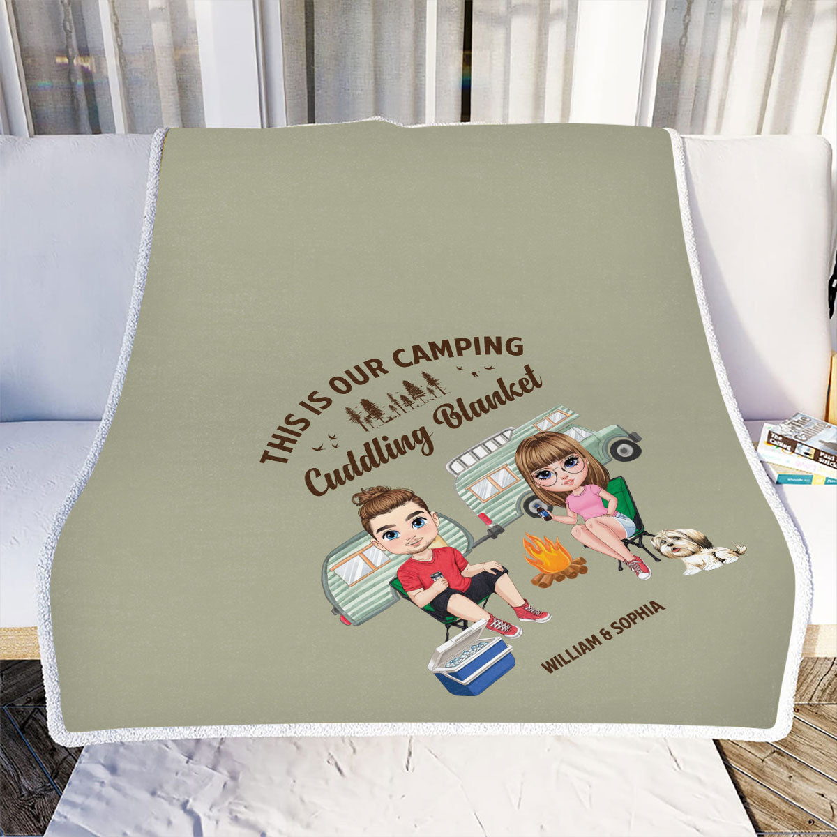 Petthouse | Personalized Fleece Blanket For Husband/boyfriend, This Is Our Camping Cuddling Blanket Camping Anniversary