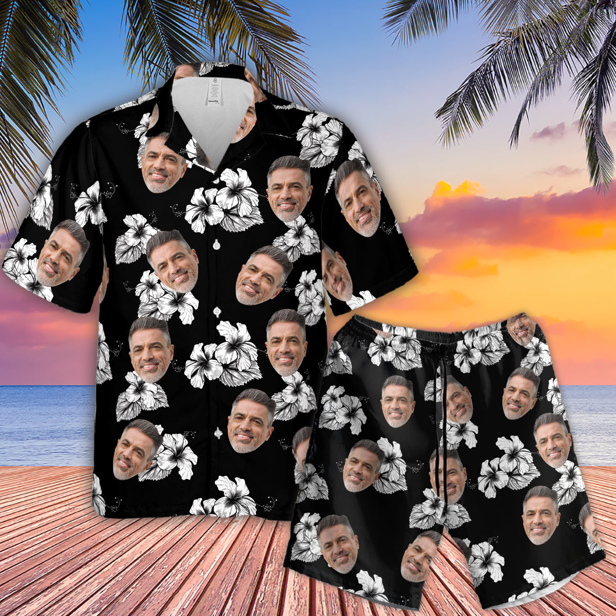 Petthouse | Custom Pattern Black Hibiscus Hawaiian Shirts For Men Women, Summer Hawaiian Shirt, Family Hawaiian Shirt