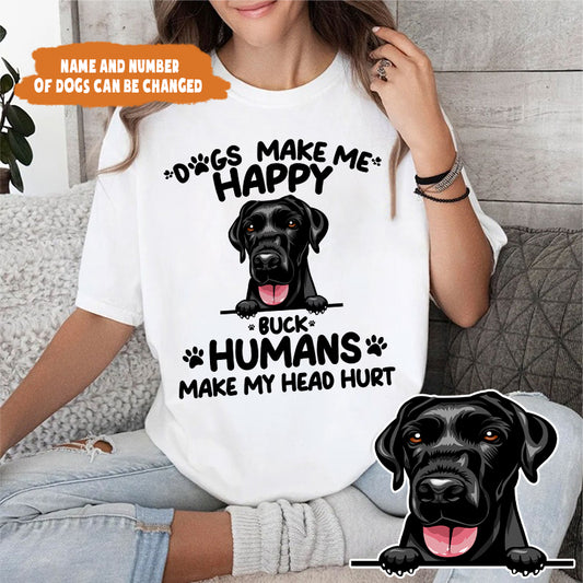 Petthouse | Dogs Dad Make Me Happy Shirt, Gift For Father's Day, Dog Lovers Unisex Cotton Shirt