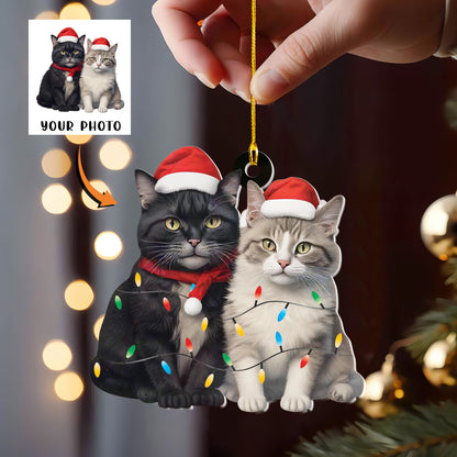 Petthouse | Cat Christmas Ornament, Custom Cat Ornament, Tuxedo Cat Lover Gift, Cat Owner Gift