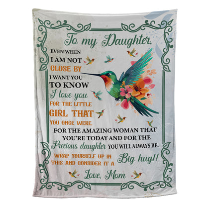 Petthouse | Customized To My Precious Daughter Cuddling, Niece Floral Art Throw Blanket, You Are My Sunshine