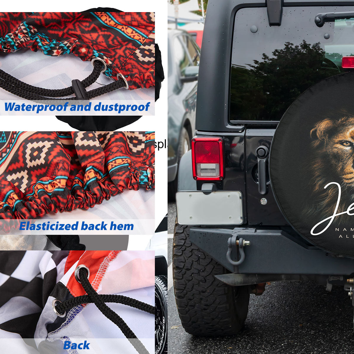 Petthouse | Lion Jesus Spare Tire Cover Jesus Name Abobe All Names Christian Gift Decor Car