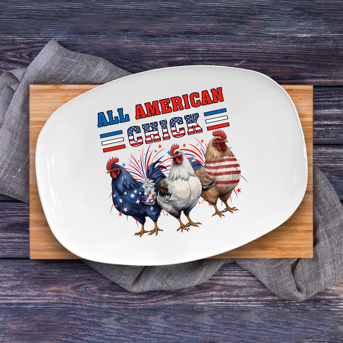 Petthouse | Grilling Plate For Independence Day, Chicken American Grilling Plate, Bbq Platter, Independence Day Gift