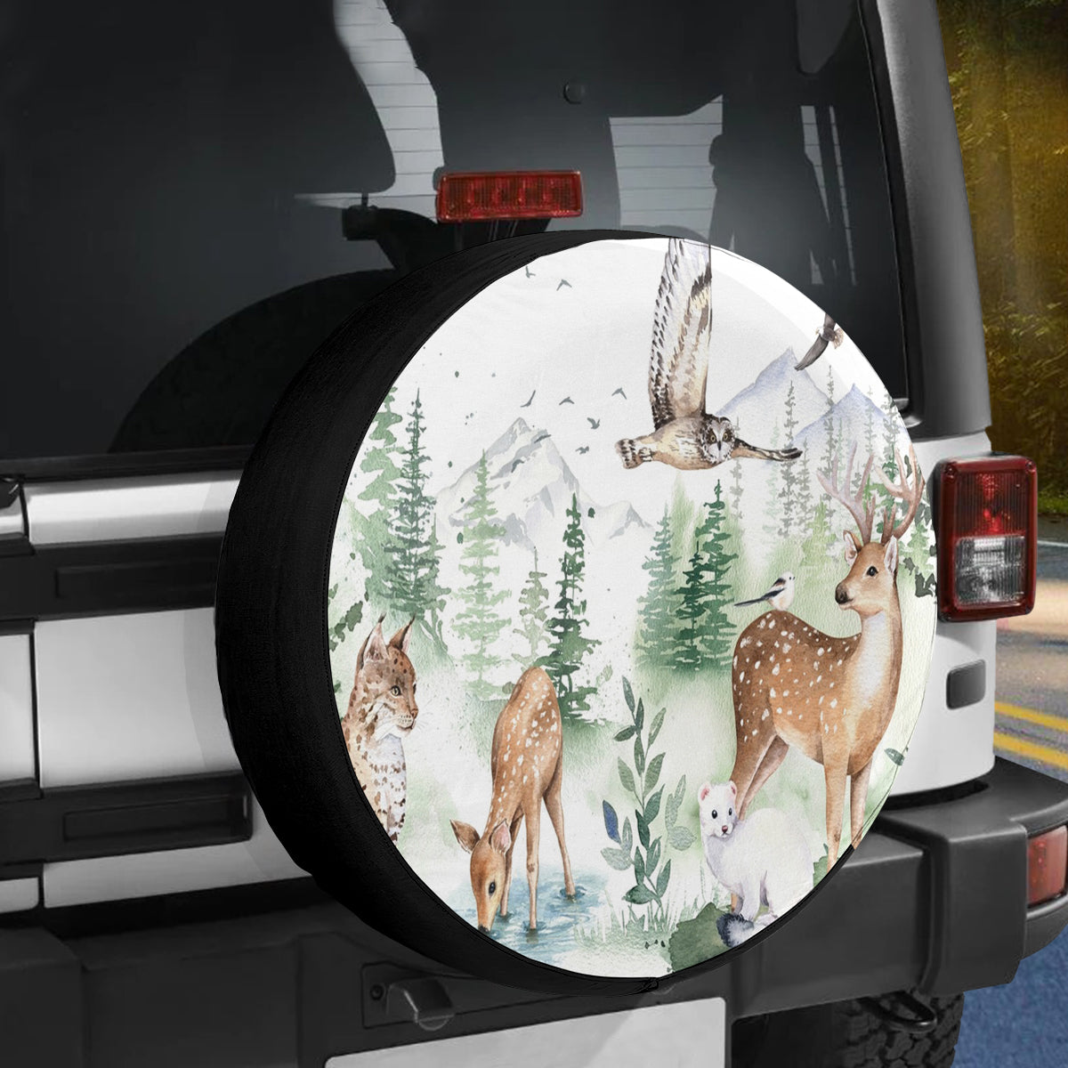 Petthouse | Tire Protector Beautiful Wildlife Spare Tire Cover Waterproof Wheel Cover Fit For Trailer Camping