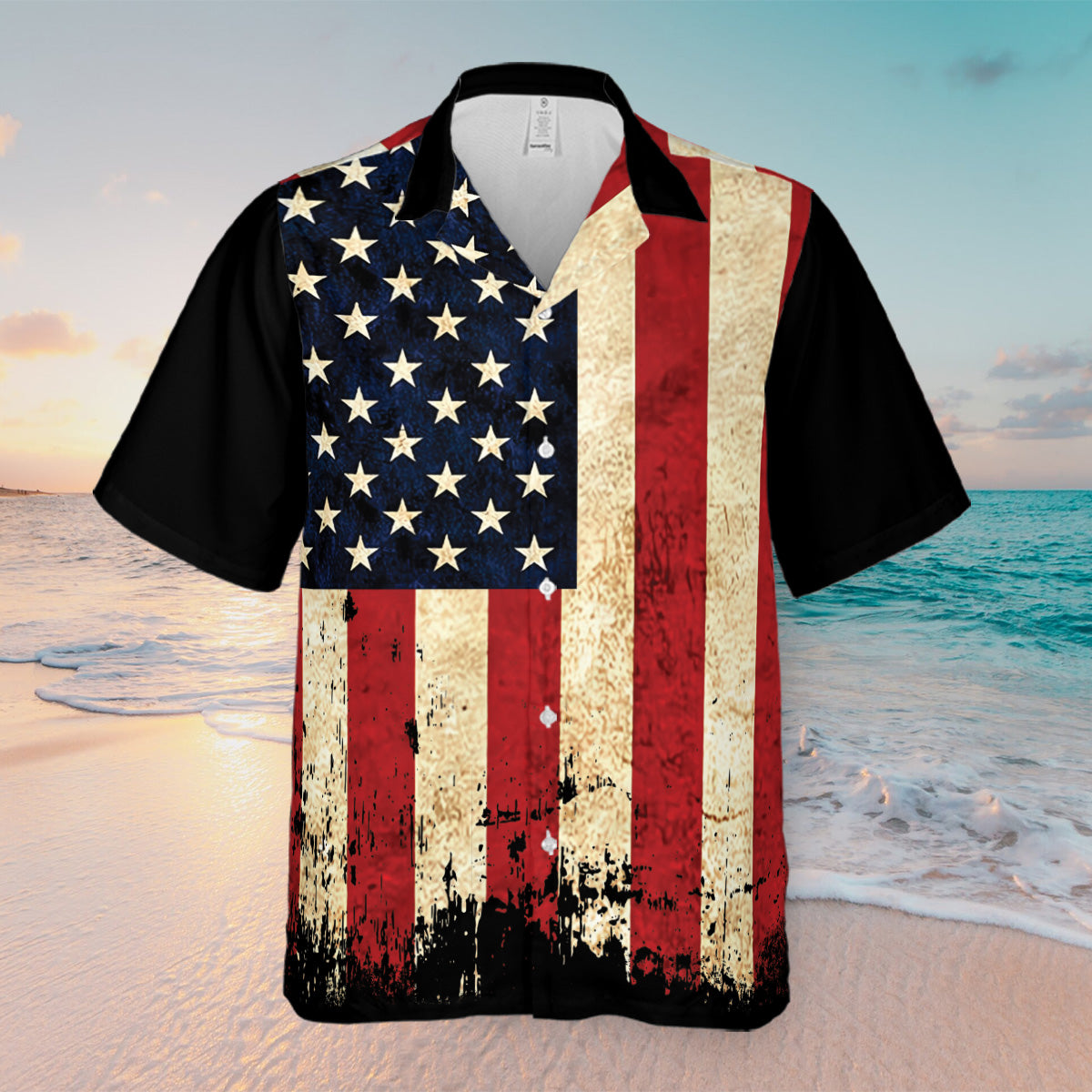 Petthouse | Custom Dog American Flag Vintage Hawaiian Shirts, 4th Of July Gift For Dog Lovers