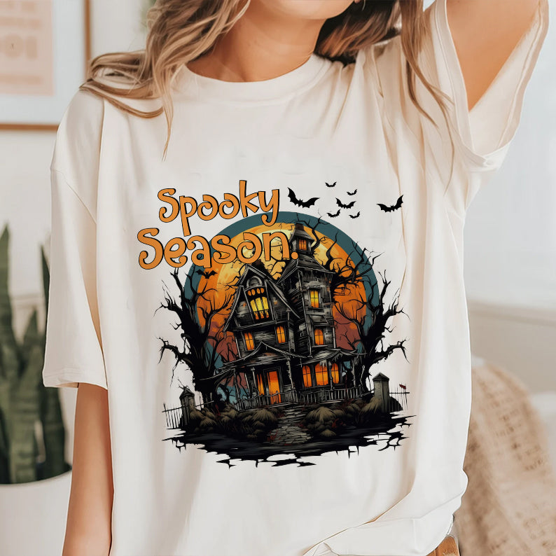 Petthouse | Halloween Spooky Season Shirt, Spooky House Shirt For Mom, Fall Halloween Shirt