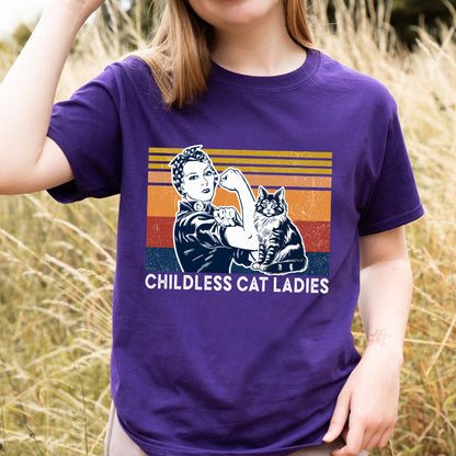 Petthouse | Childless Cat Ladies Shirt, Childless Cat Lady 2024 Shirt, Childless Cat Lady Tee, Blue 2024