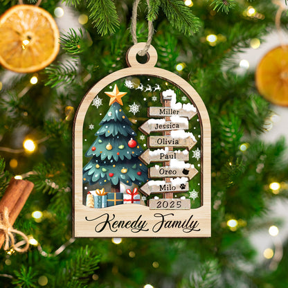 Petthouse | Personalized Family Christmas Ornament, Family Ornament 2025, Christmas Ornament, Family Tree