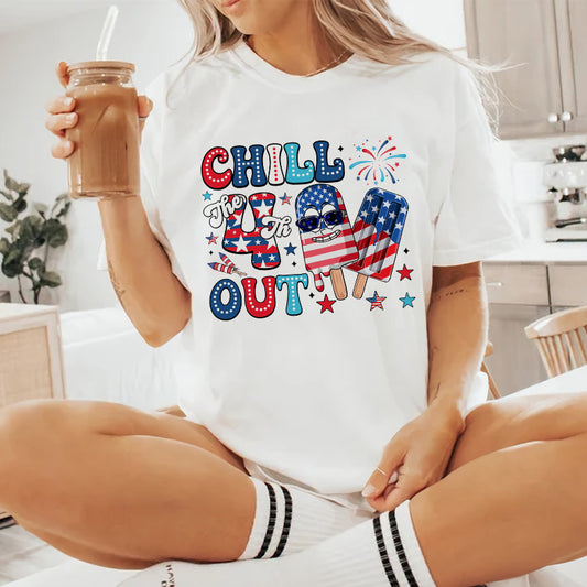 Petthouse | 4th Of July Chill The 4Th Out Shirt, Independence Day Cute Shirt, Fourth Of July