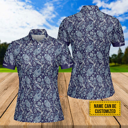 Petthouse | Customized Paisley Pattern Women's Polo Shirts Golfer Gift Birthday Gift For Mom Sport